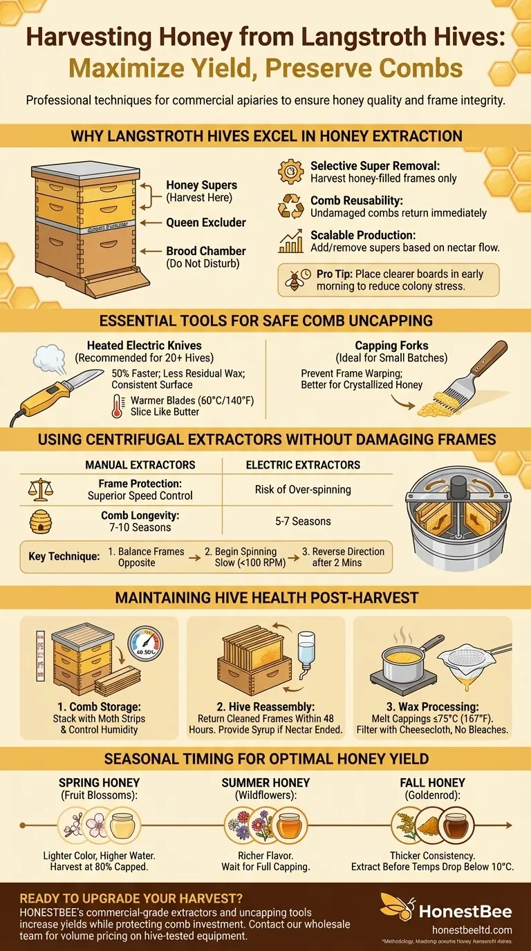 How to Harvest Honey from Langstroth Hives Without Damaging Combs Visual Guide