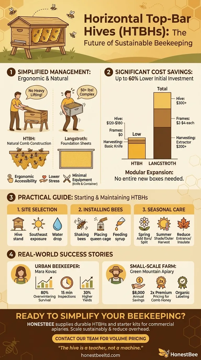 Why Horizontal Top-Bar Hives Outperform Traditional Methods for Sustainable Beekeeping Visual Guide