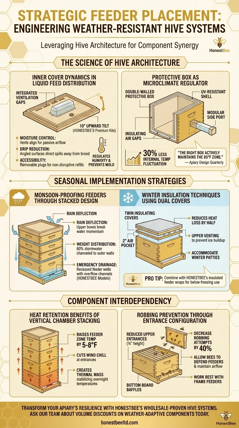 Strategic Feeder Placement: Engineering Weather-Resistant Hive Systems Through Component Synergy Visual Guide