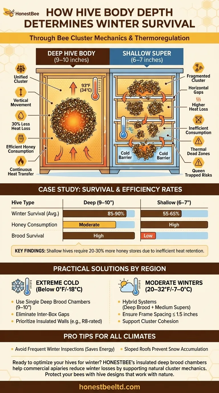 How Hive Body Depth Determines Winter Survival Through Bee Cluster Mechanics Visual Guide