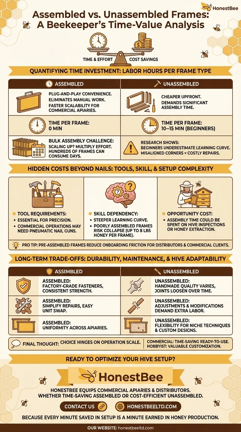 Assembled vs. Unassembled Frames: A Beekeeper’s Time-Value Analysis Visual Guide