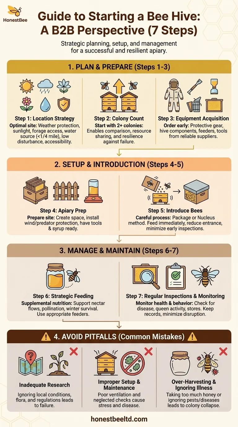 Guide to Starting a Bee Hive in 7 Steps Visual Guide