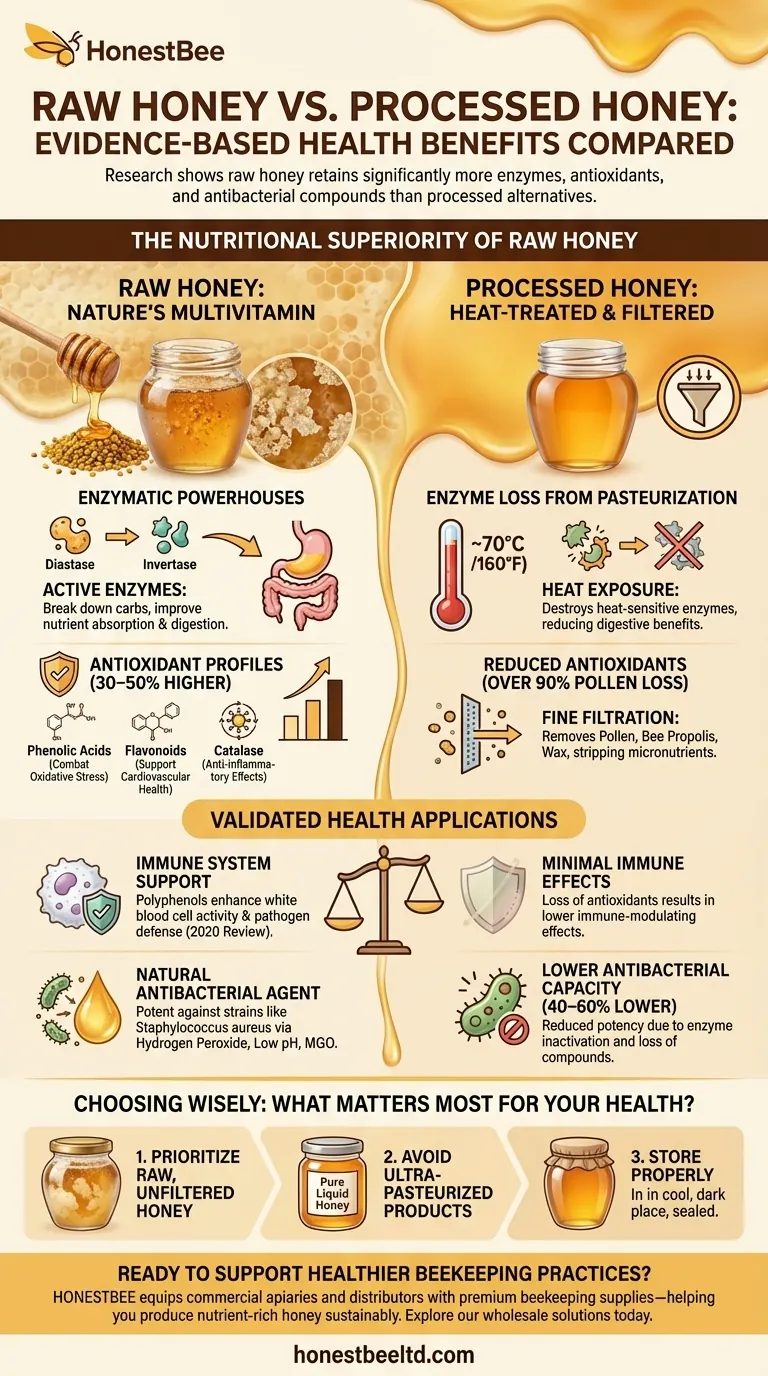 Raw Honey vs. Processed Honey: Evidence-Based Health Benefits Compared Visual Guide