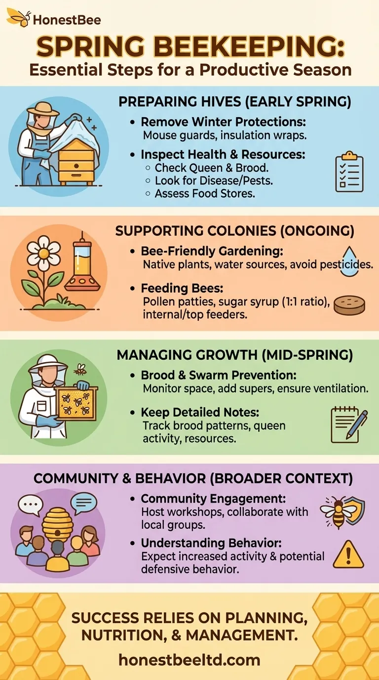 Spring Beekeeping: Essential Steps for a Productive Season Visual Guide