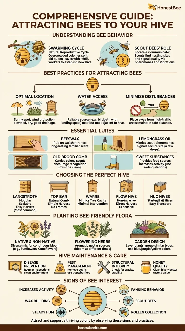 Comprehensive Guide to Attracting Bees to a Hive Visual Guide
