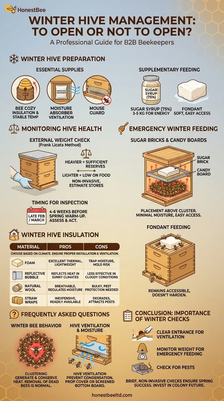 Winter Hive Management: To Open or Not to Open? Visual Guide