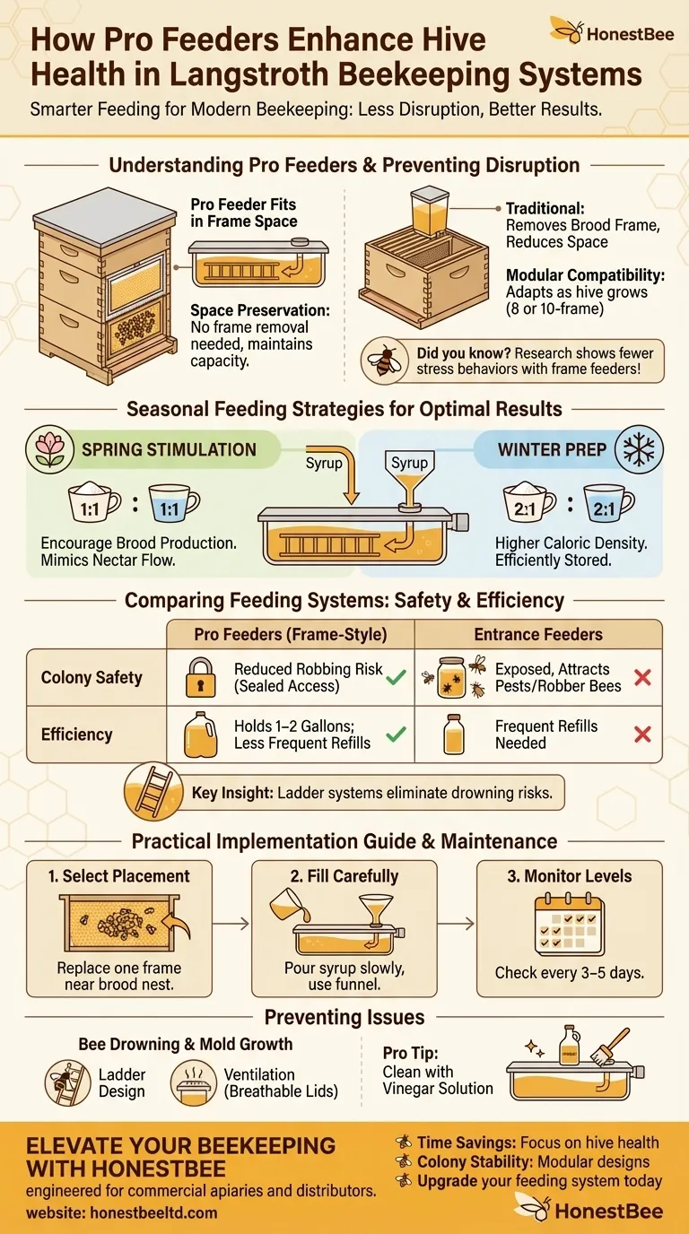 How Pro Feeders Enhance Hive Health in Langstroth Beekeeping Systems Visual Guide