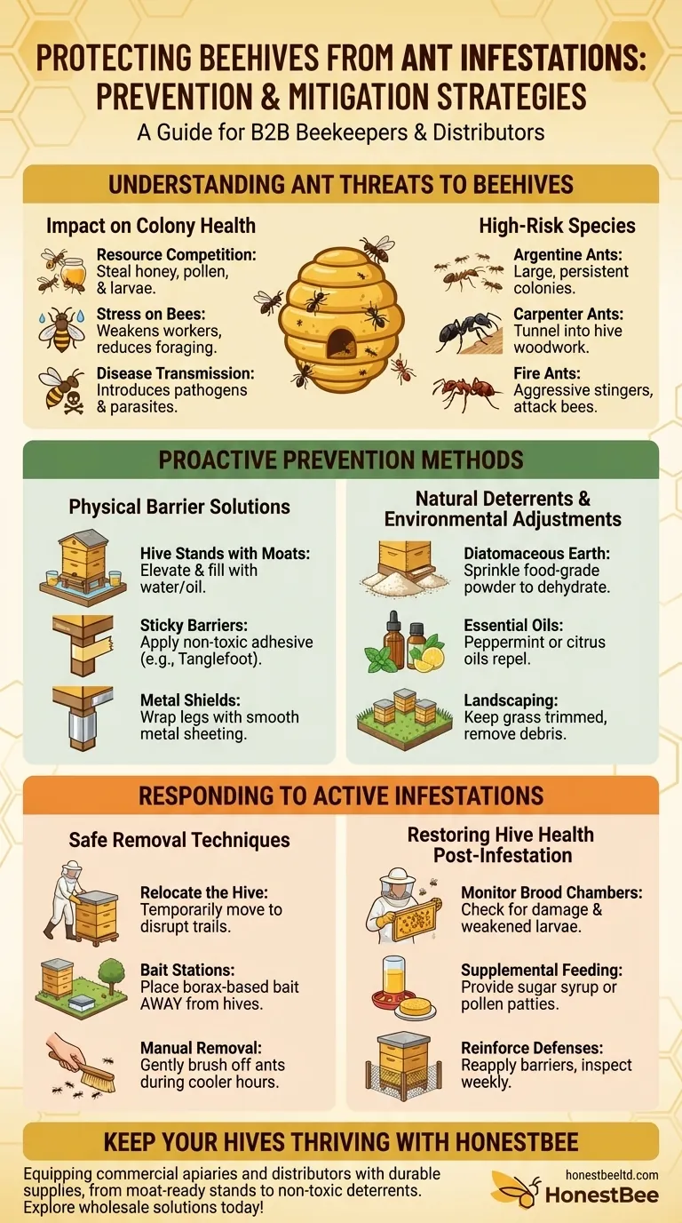 Protecting Beehives from Ant Infestations: Prevention and Mitigation Strategies Visual Guide