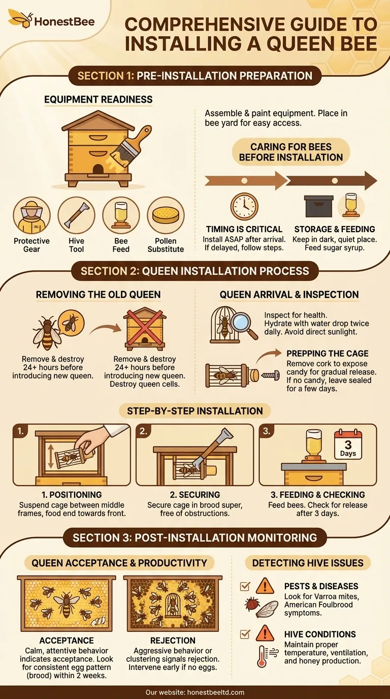 Comprehensive Guide to Installing a Queen Bee Visual Guide