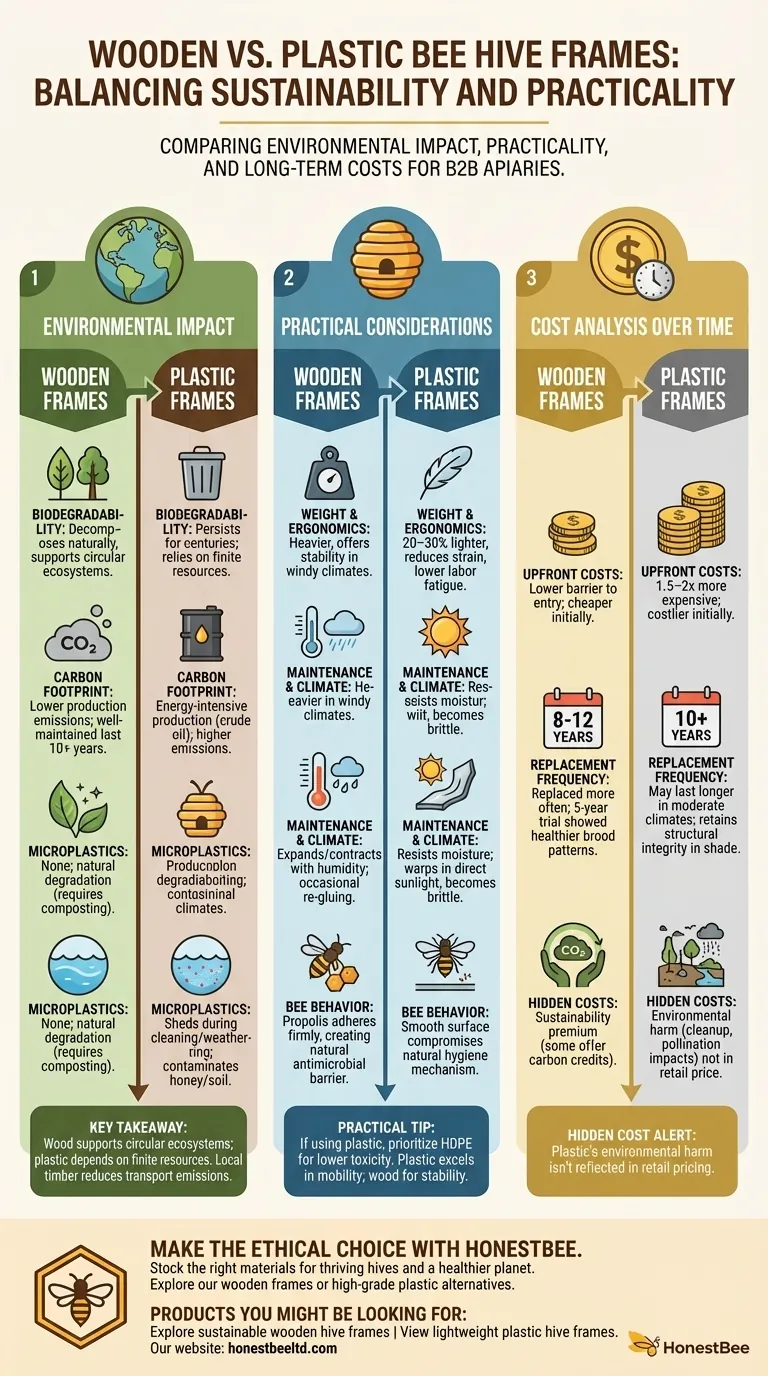 나무 벌통 프레임과 플라스틱 벌통 프레임: 지속 가능성과 실용성의 균형 시각적 가이드