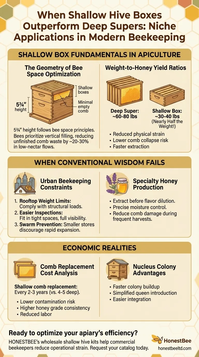 Cuando las cajas de colmena poco profundas superan a los Supers profundos: Aplicaciones en la apicultura moderna Guía Visual