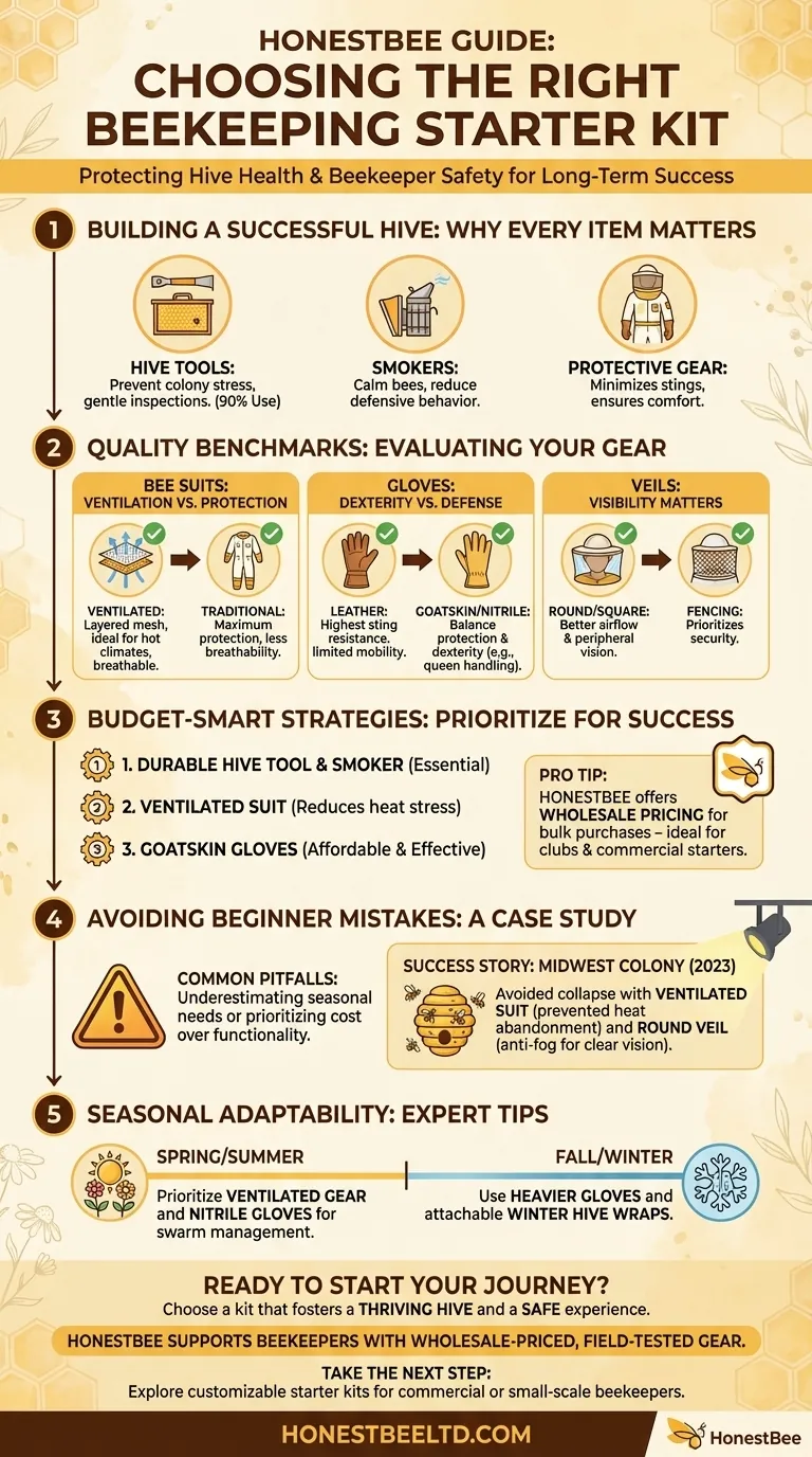 Как выбрать стартовый набор для пчеловодства, который защитит и пчел, и пчеловода Визуальное руководство