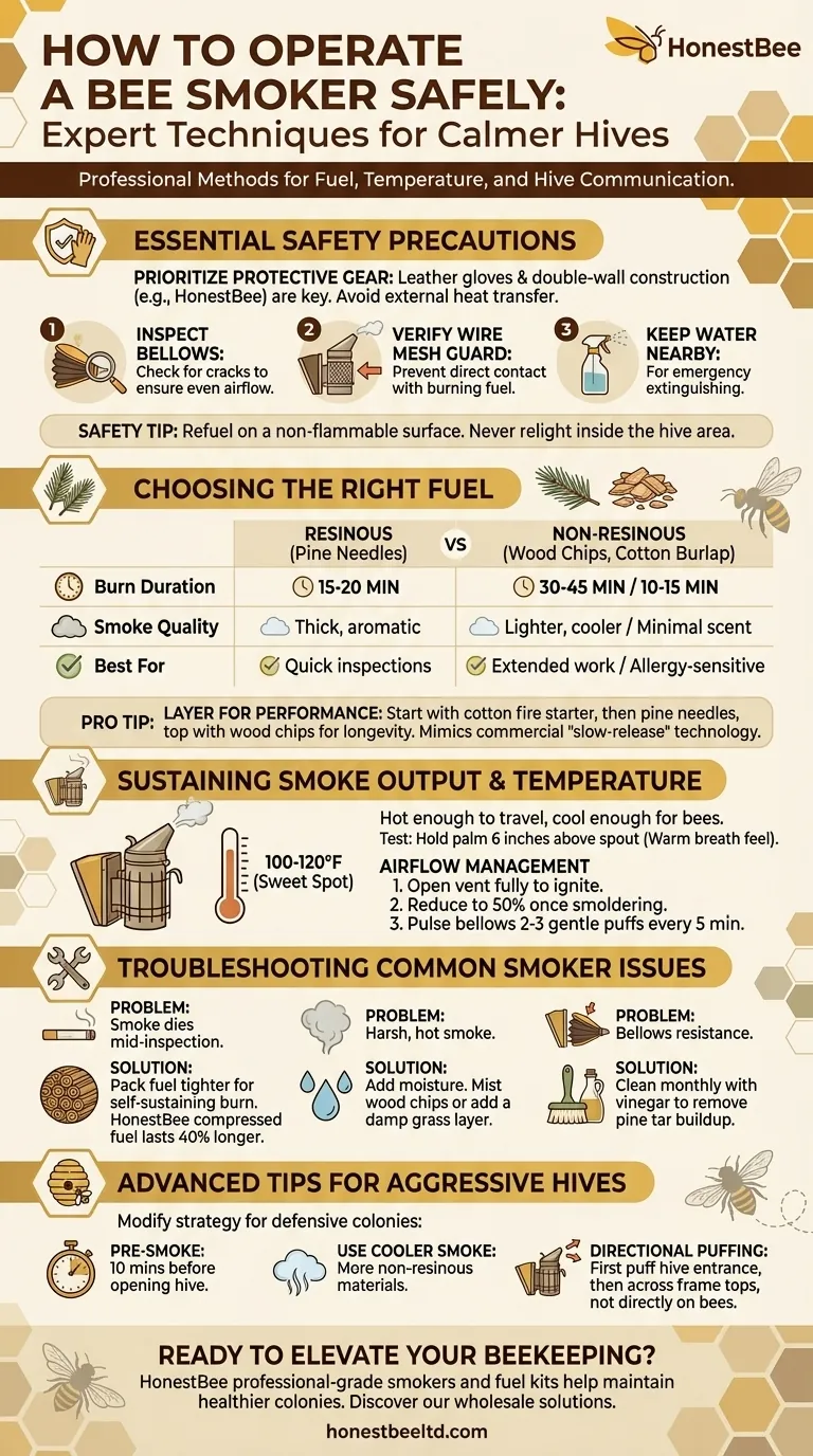 蜂スモーカーの安全な操作方法：より穏やかな巣箱のための専門技術 ビジュアルガイド