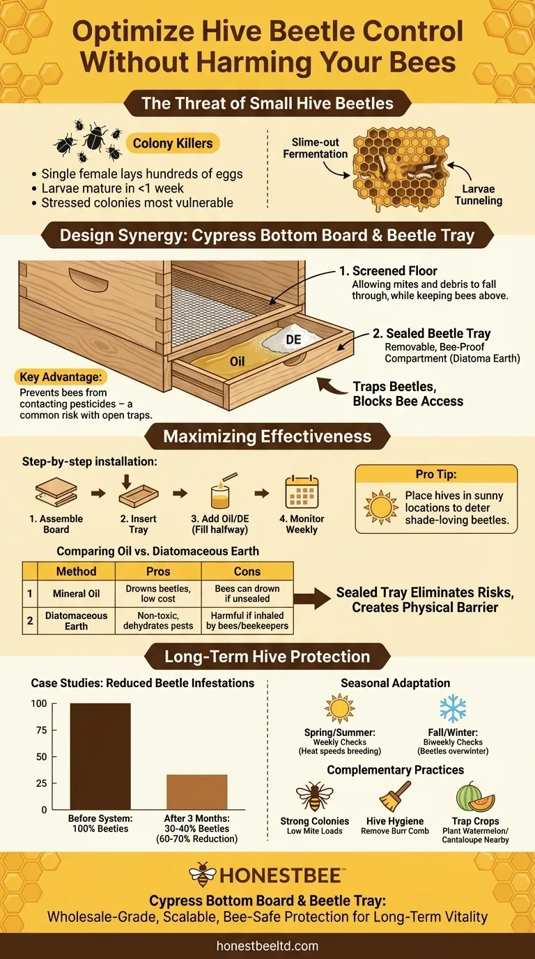 Comment optimiser la lutte contre le coléoptère de la ruche sans nuire à vos abeilles ? Guide Visuel