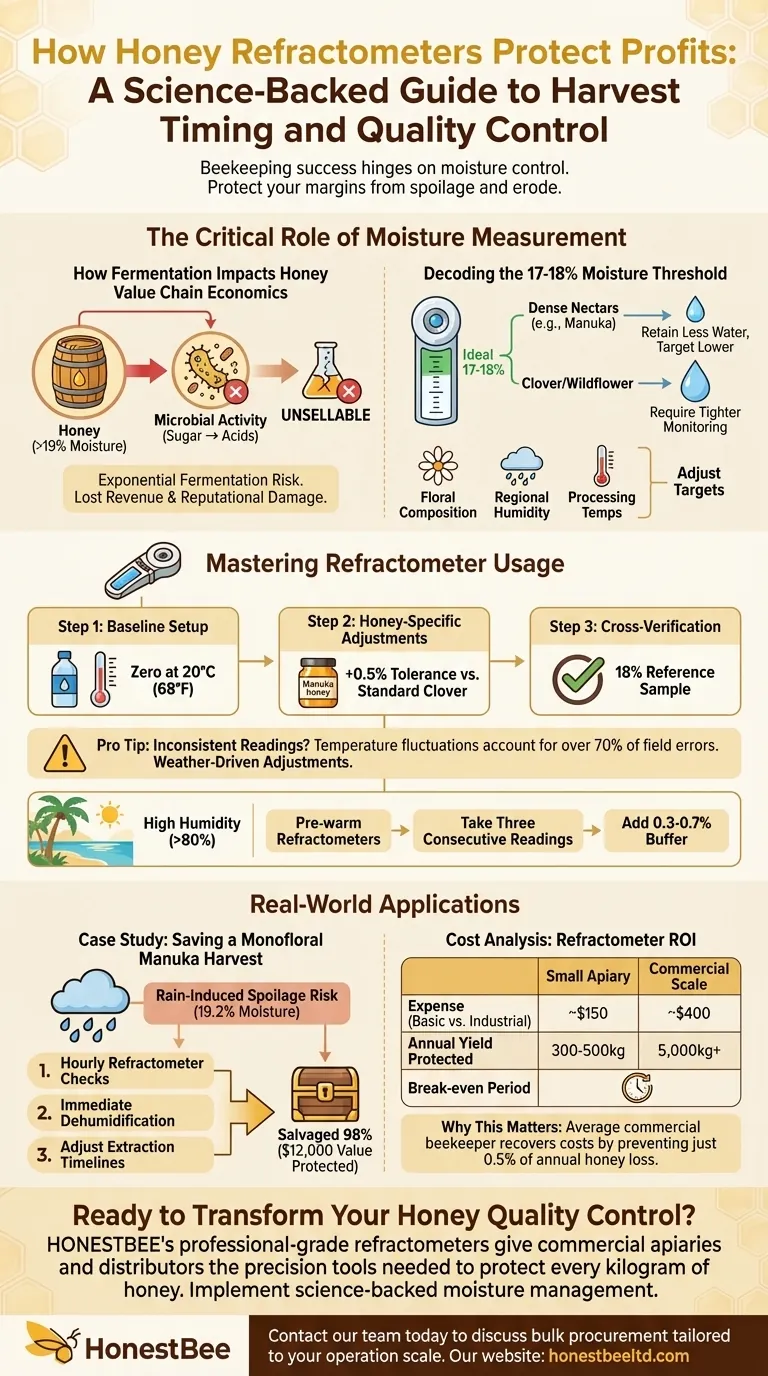 Wie Honigrefraktometer den Gewinn sichern: Ein wissenschaftlich gestützter Leitfaden für Erntezeitpunkt und Qualitätskontrolle Visuelle Anleitung