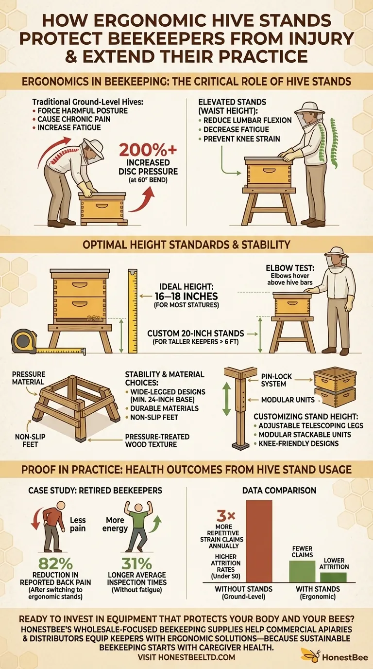Comment les supports de ruche ergonomiques protègent les apiculteurs des blessures et prolongent leur pratique Guide Visuel