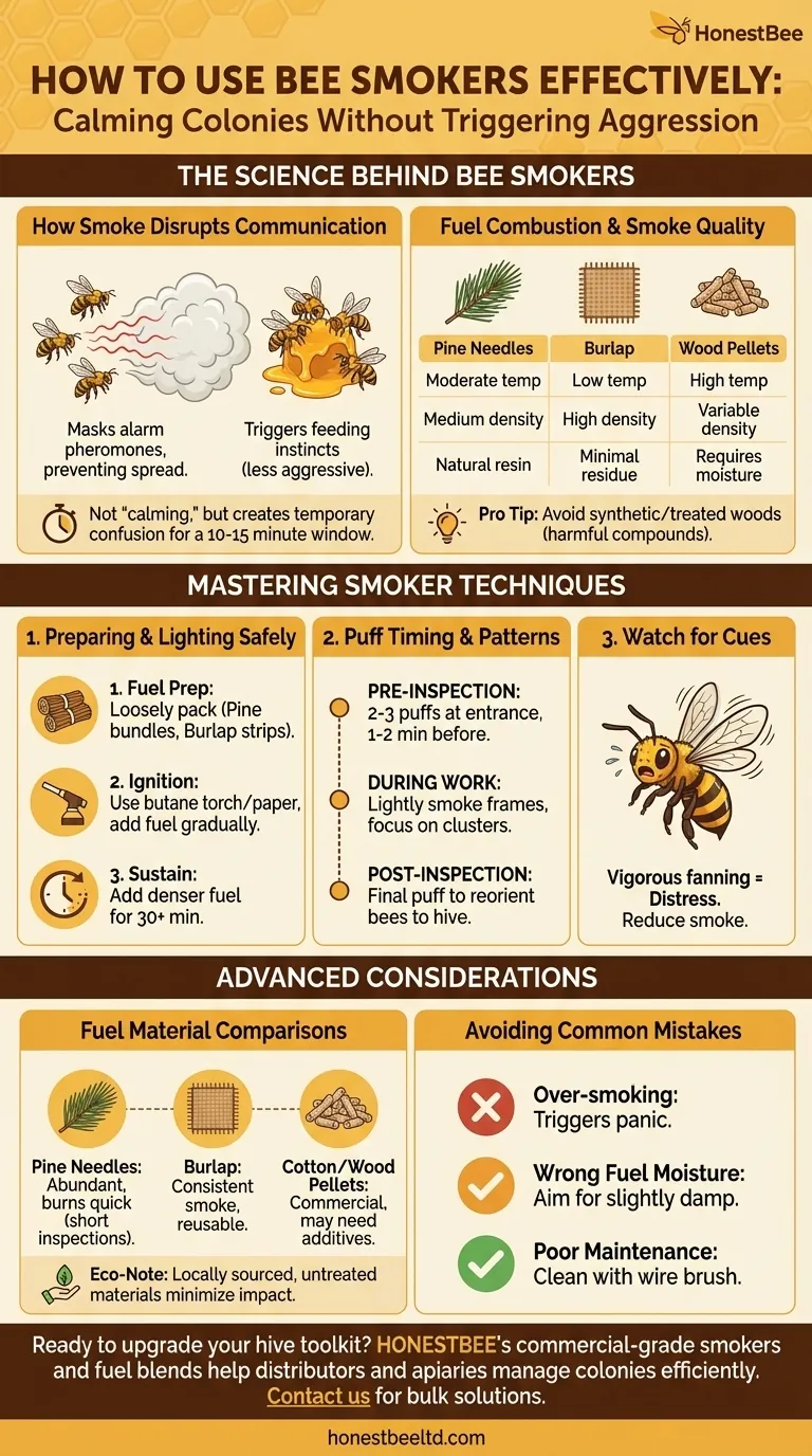 How to Use Bee Smokers Effectively: Calming Colonies Without Triggering Aggression Visual Guide