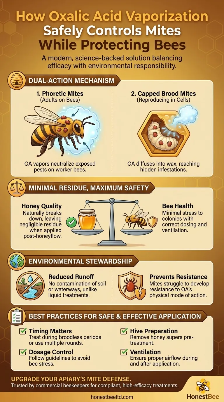 How Oxalic Acid Vaporization Safely Controls Mites While Protecting Bees Visual Guide