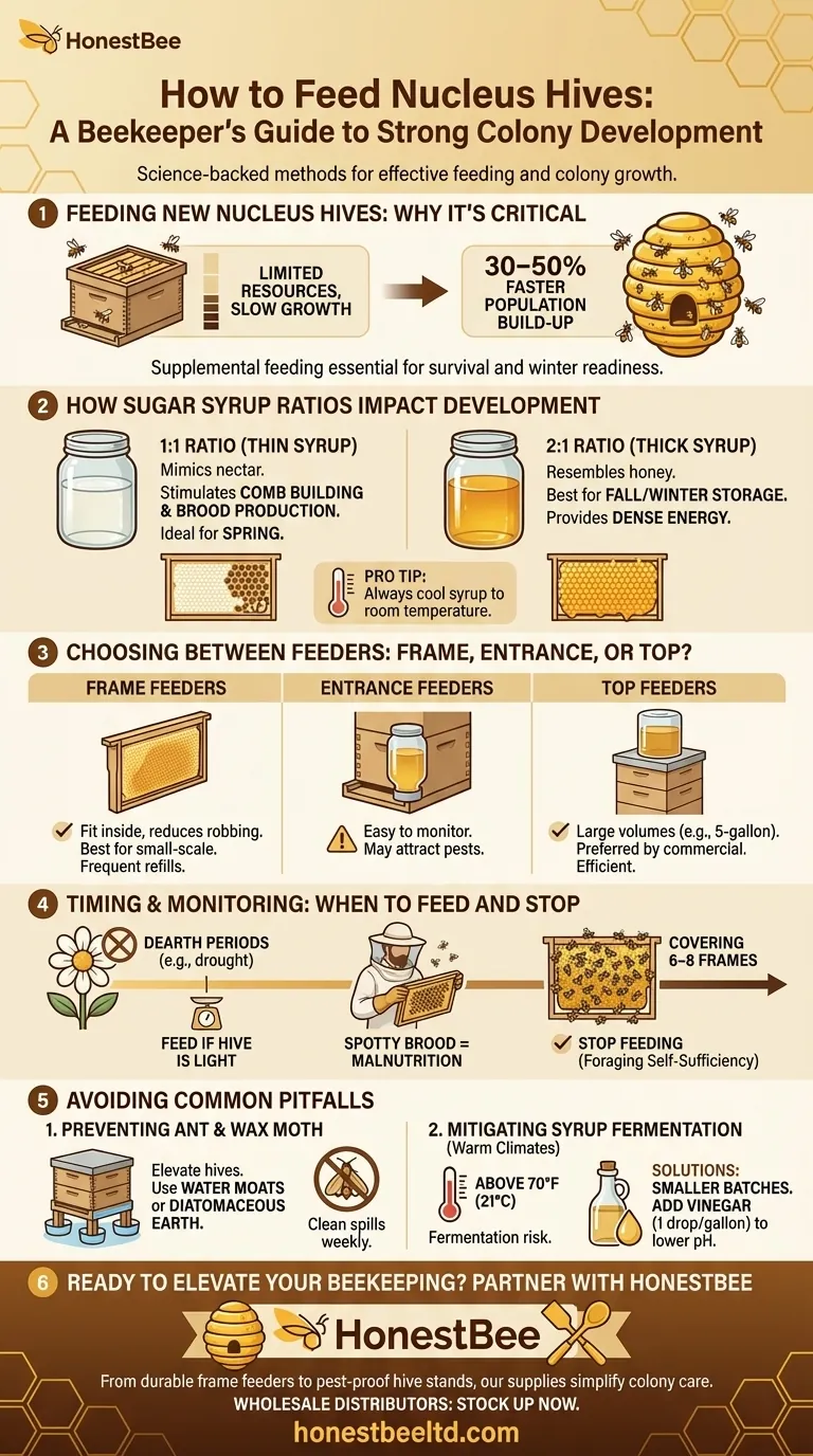 How to Feed Nucleus Hives: A Beekeeper’s Guide to Strong Colony Development Visual Guide