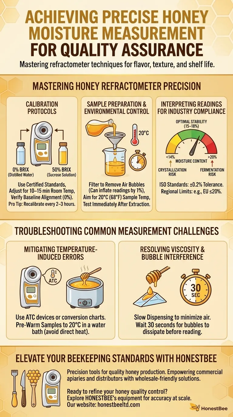 품질 보증을 위한 정확한 꿀 수분 측정 방법 시각적 가이드