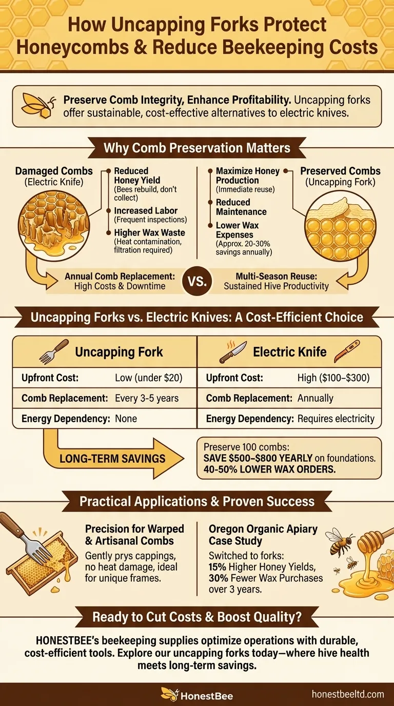 How Uncapping Forks Protect Honeycombs and Reduce Beekeeping Costs Visual Guide