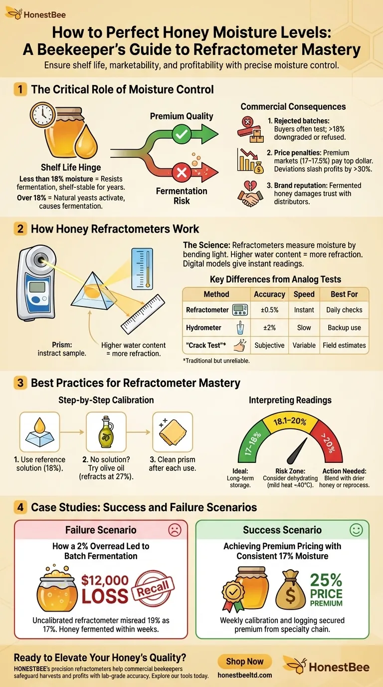 How to Perfect Honey Moisture Levels: A Beekeeper’s Guide to Refractometer Mastery Visual Guide