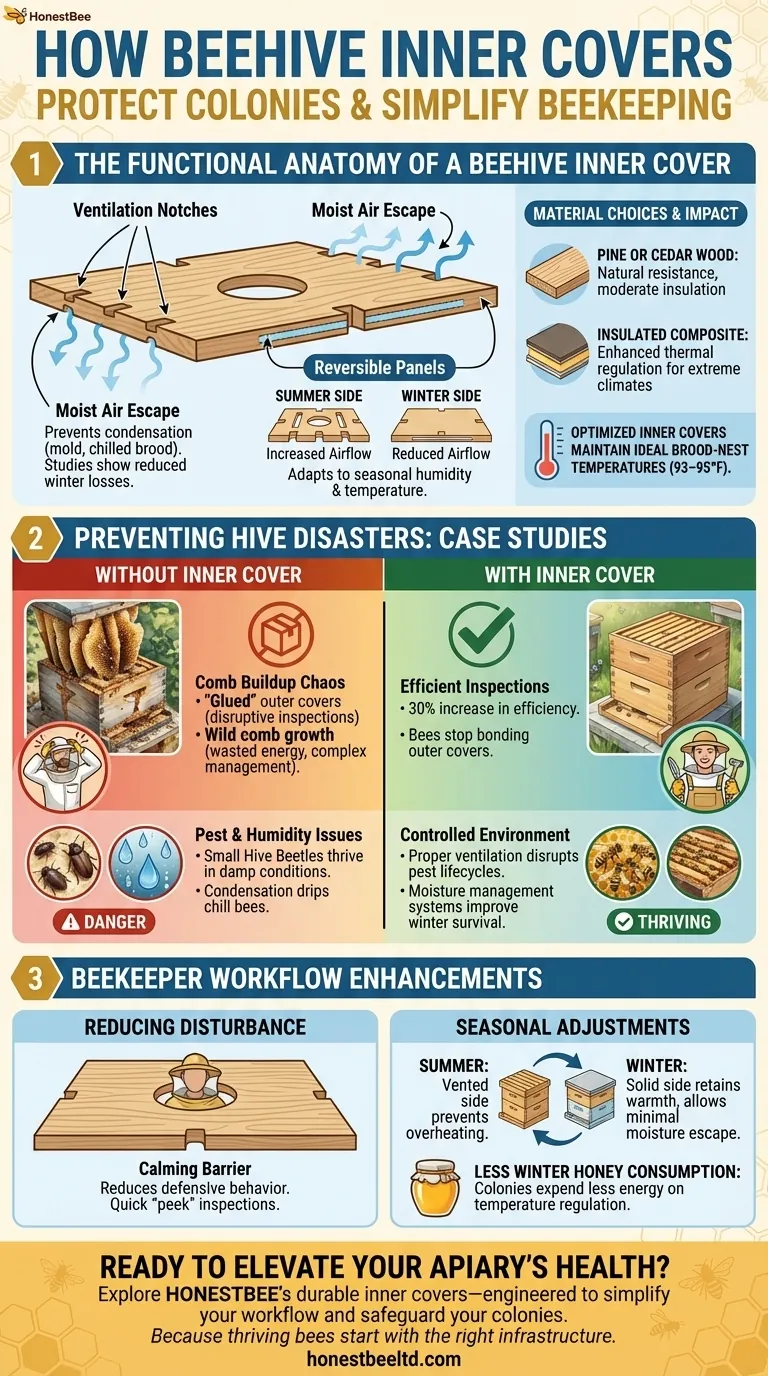 How Beehive Inner Covers Protect Colonies and Simplify Beekeeping Visual Guide
