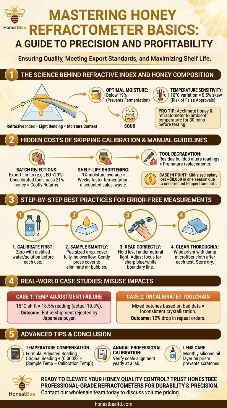 Mastering Honey Refractometer Basics: A Guide to Precision and Profitability Visual Guide