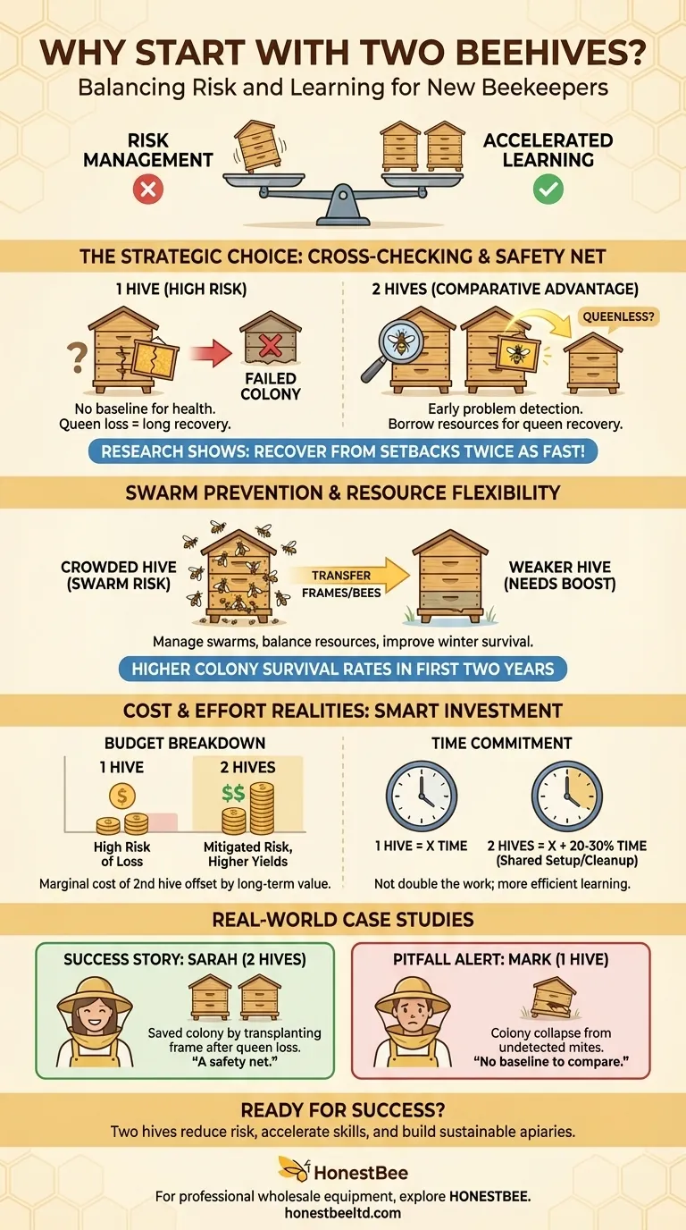 Why Start with Two Beehives? Balancing Risk and Learning for New Beekeepers Visual Guide