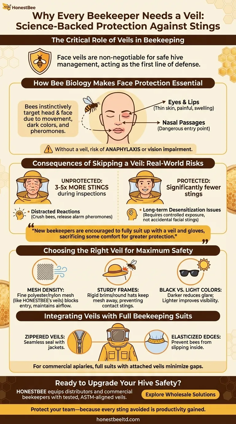 Why Every Beekeeper Needs a Veil: Science-Backed Protection Against Stings Visual Guide