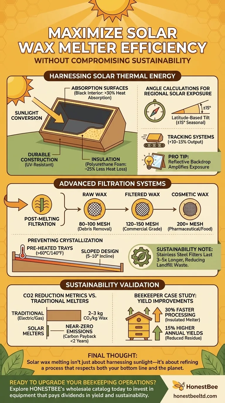 지속 가능성을 저해하지 않고 태양열 왁스 용융 효율을 극대화하는 방법 시각적 가이드