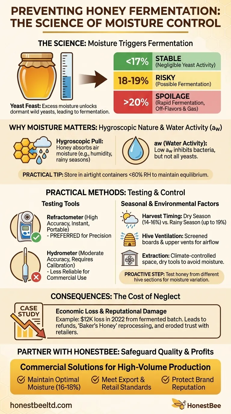 꿀 발효를 방지하는 방법: 양봉가를 위한 수분 관리의 과학: 꿀 발효를 막는 방법 시각적 가이드