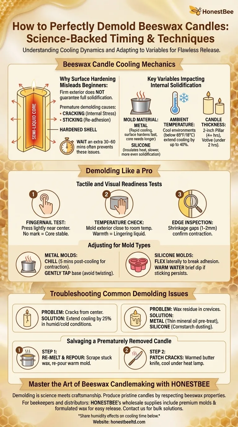How to Perfectly Demold Beeswax Candles: Science-Backed Timing and Techniques Visual Guide