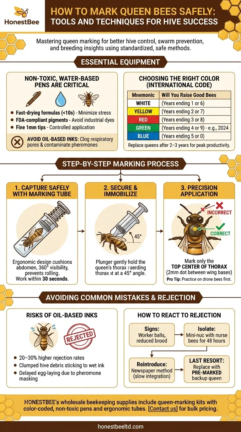 How to Mark Queen Bees Safely: Tools and Techniques for Hive Success Visual Guide