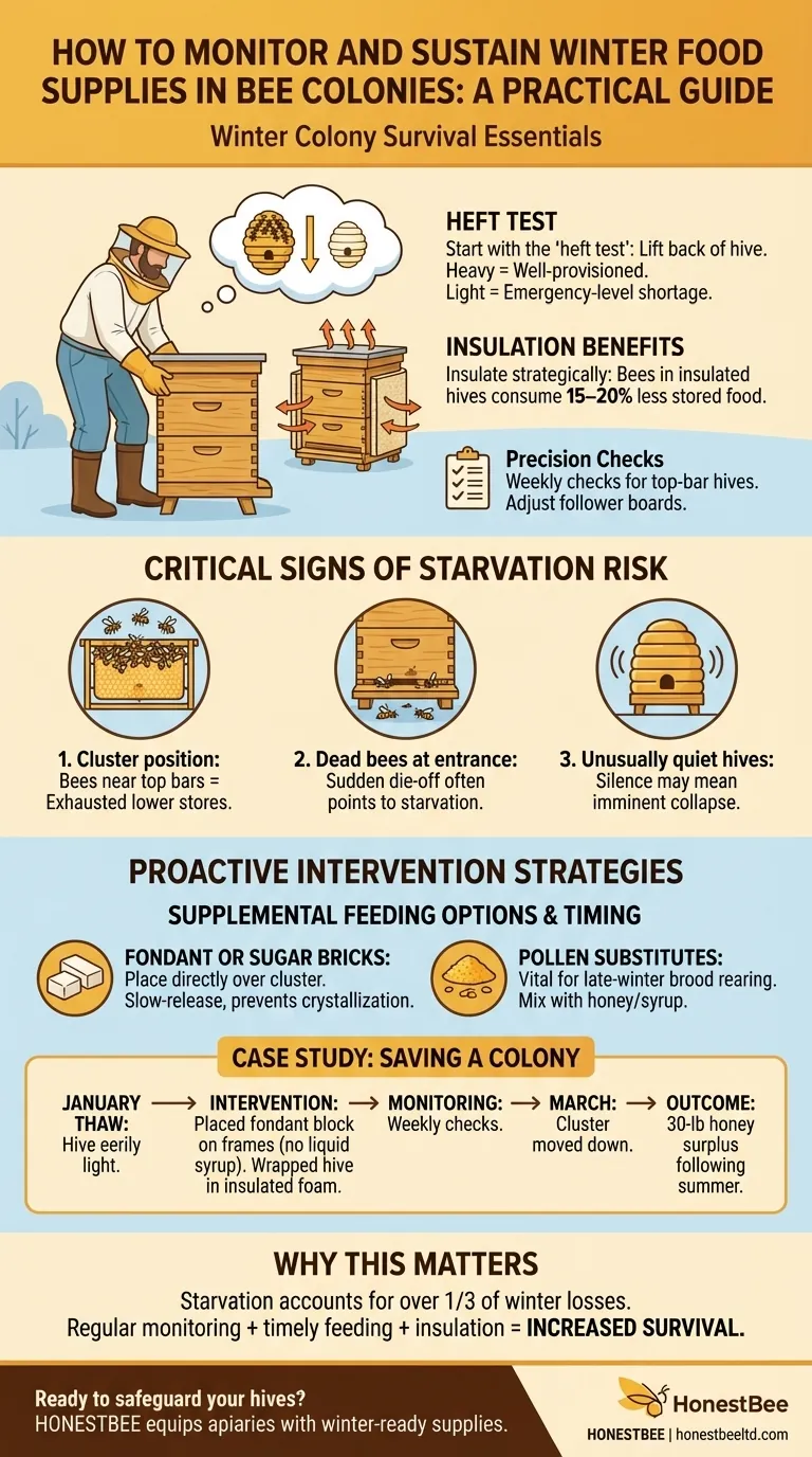 Überwachung und Aufrechterhaltung der Wintervorräte in Bienenstöcken: Ein praktischer Leitfaden Visuelle Anleitung