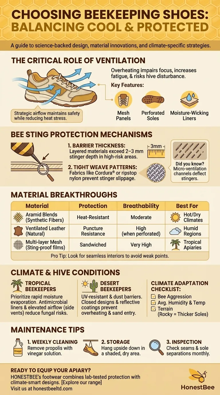 如何选择既凉爽又具防护性的养蜂鞋 图解指南