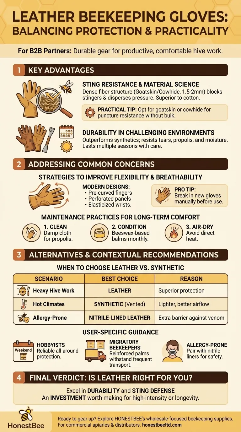 皮革养蜂手套如何平衡保护与实用性 图解指南