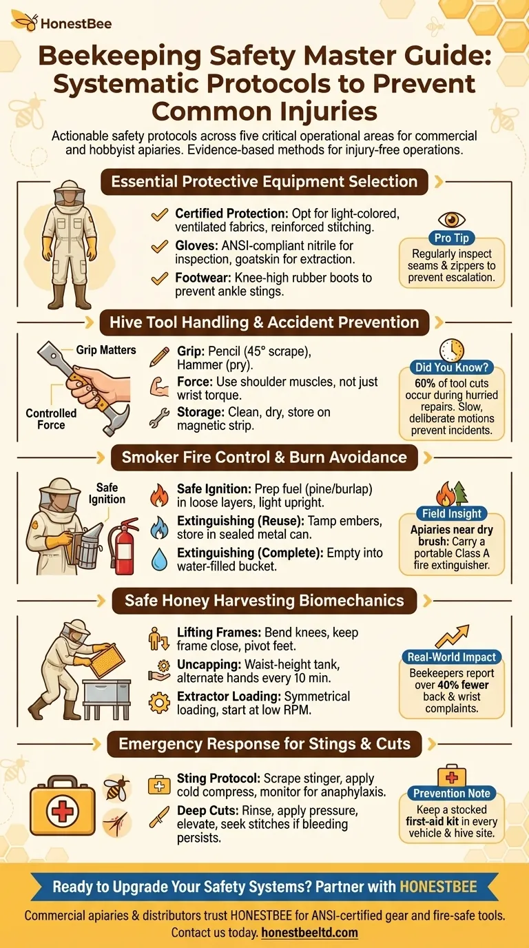 Beekeeping Safety Master Guide: Systematic Protocols to Prevent Common Injuries Визуальное руководство
