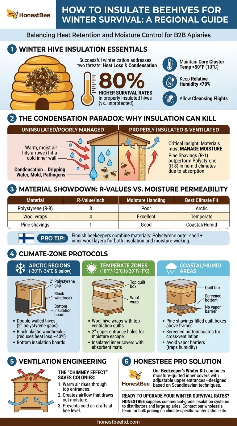 How to Insulate Beehives for Winter Survival: A Regional Guide for Beekeepers Visual Guide
