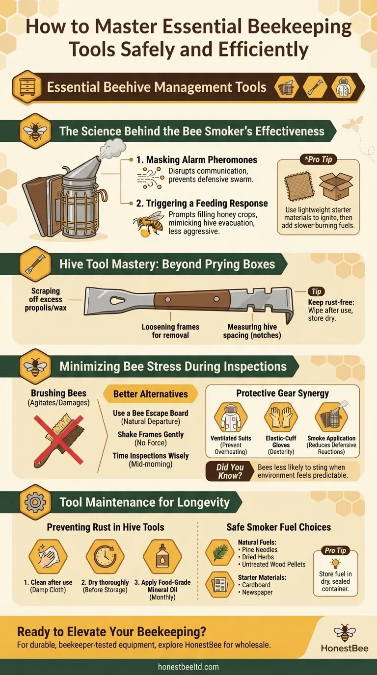 필수 양봉 도구를 안전하고 효율적으로 마스터하는 방법 시각적 가이드