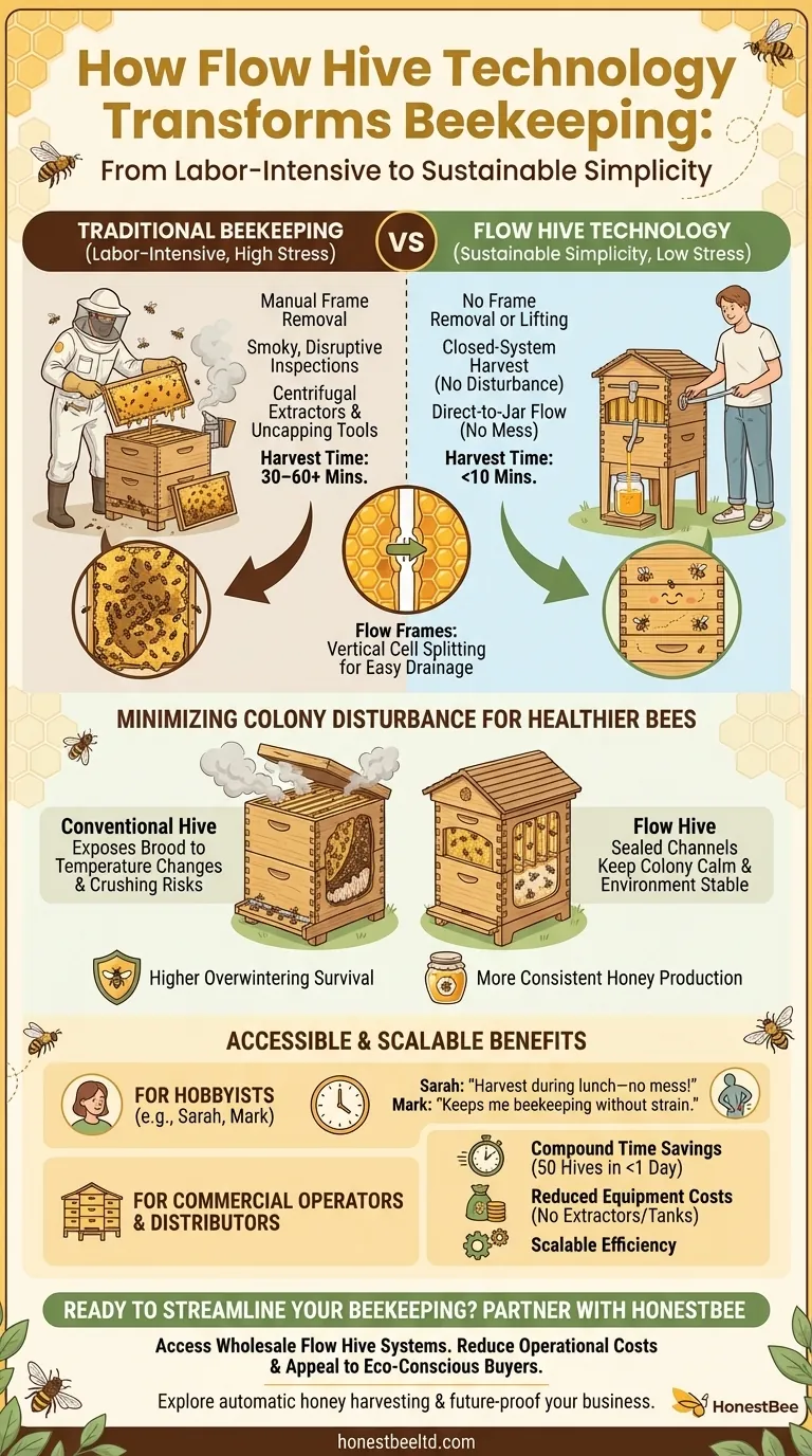 How Flow Hive Technology Transforms Beekeeping: From Labor-Intensive to Sustainable Simplicity Visual Guide