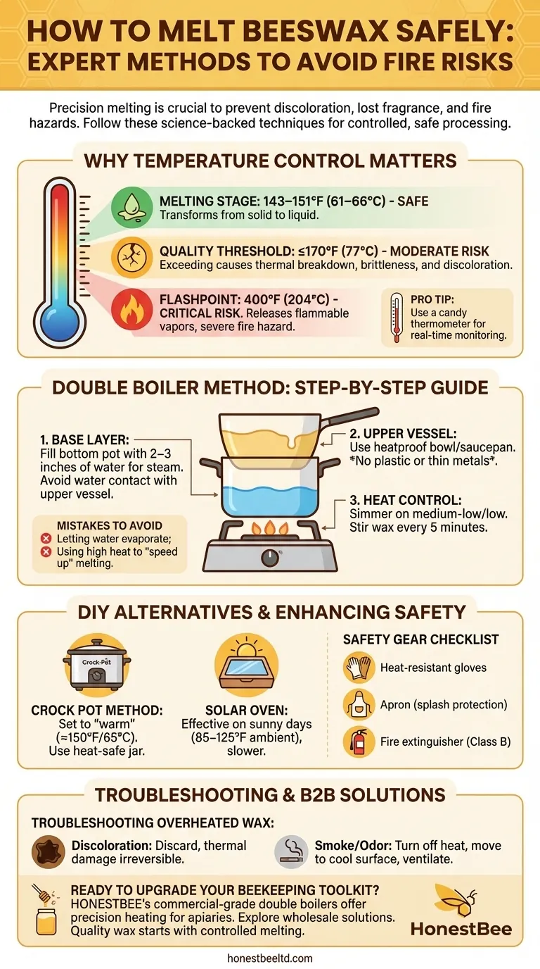 如何安全熔化蜂蜡：避免火灾风险的专业方法 图解指南