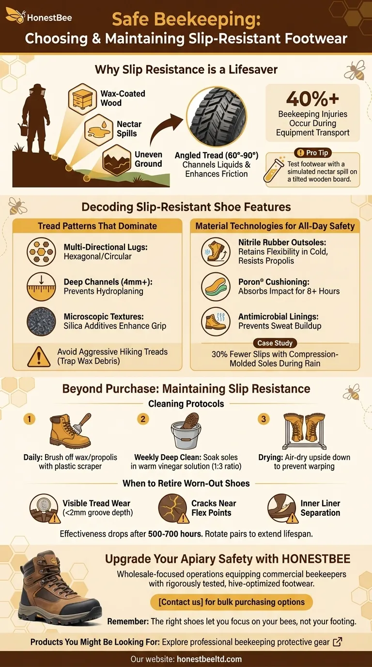 How to Choose and Maintain Slip-Resistant Footwear for Safe Beekeeping Visual Guide