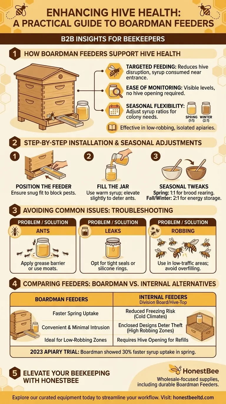 How Boardman Feeders Enhance Hive Health: A Practical Guide for Beekeepers Visual Guide