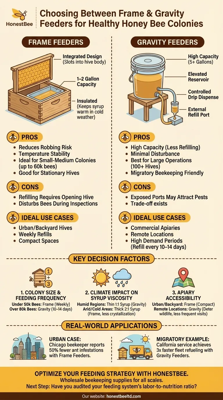 How to Choose Between Frame and Gravity Feeders for Healthy Honey Bee Colonies Visual Guide