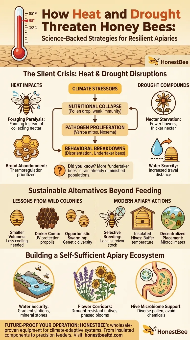 How Heat and Drought Threaten Honey Bees: Science-Backed Strategies for Resilient Apiaries Visual Guide