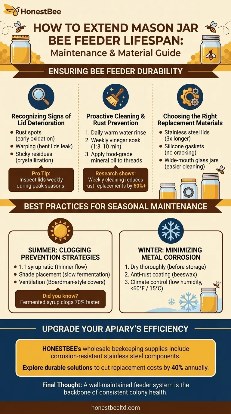 How to Extend Mason Jar Bee Feeder Lifespan: Maintenance & Material Guide Visual Guide