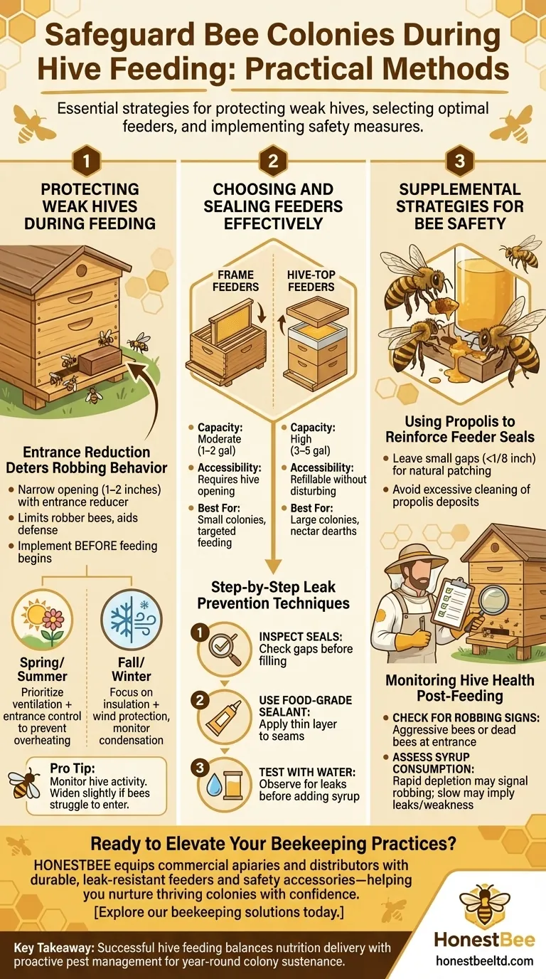 How to Safeguard Bee Colonies During Hive Feeding: Practical Methods for Beekeepers Visual Guide