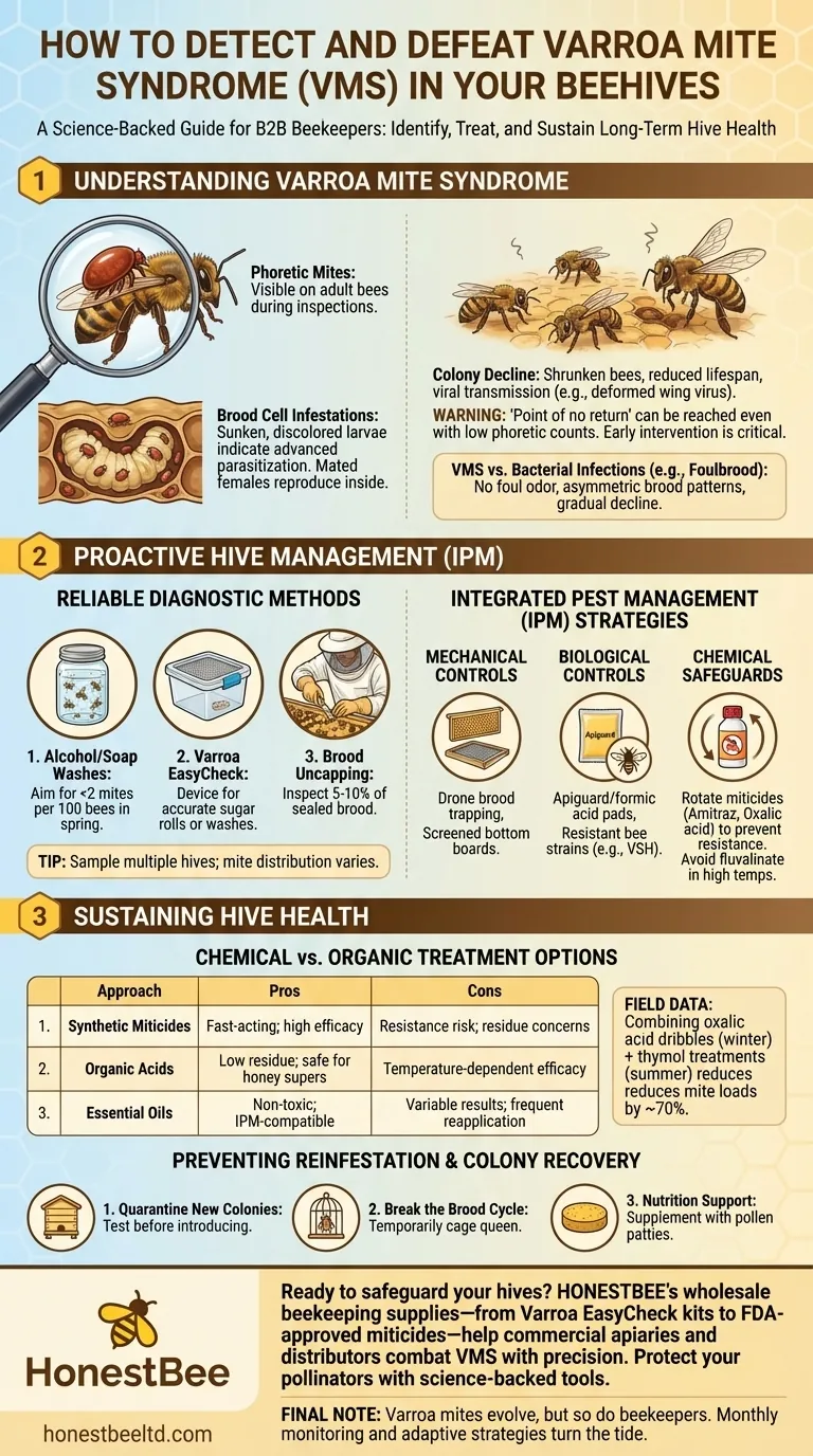 How to Detect and Defeat Varroa Mite Syndrome in Your Beehives Visual Guide