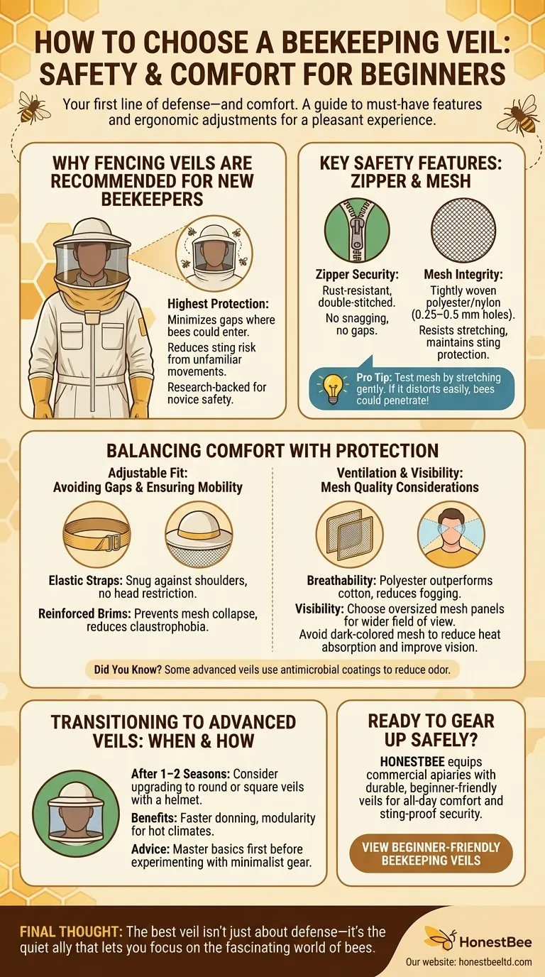 How to Choose a Beekeeping Veil: Safety and Comfort for Beginners Visual Guide